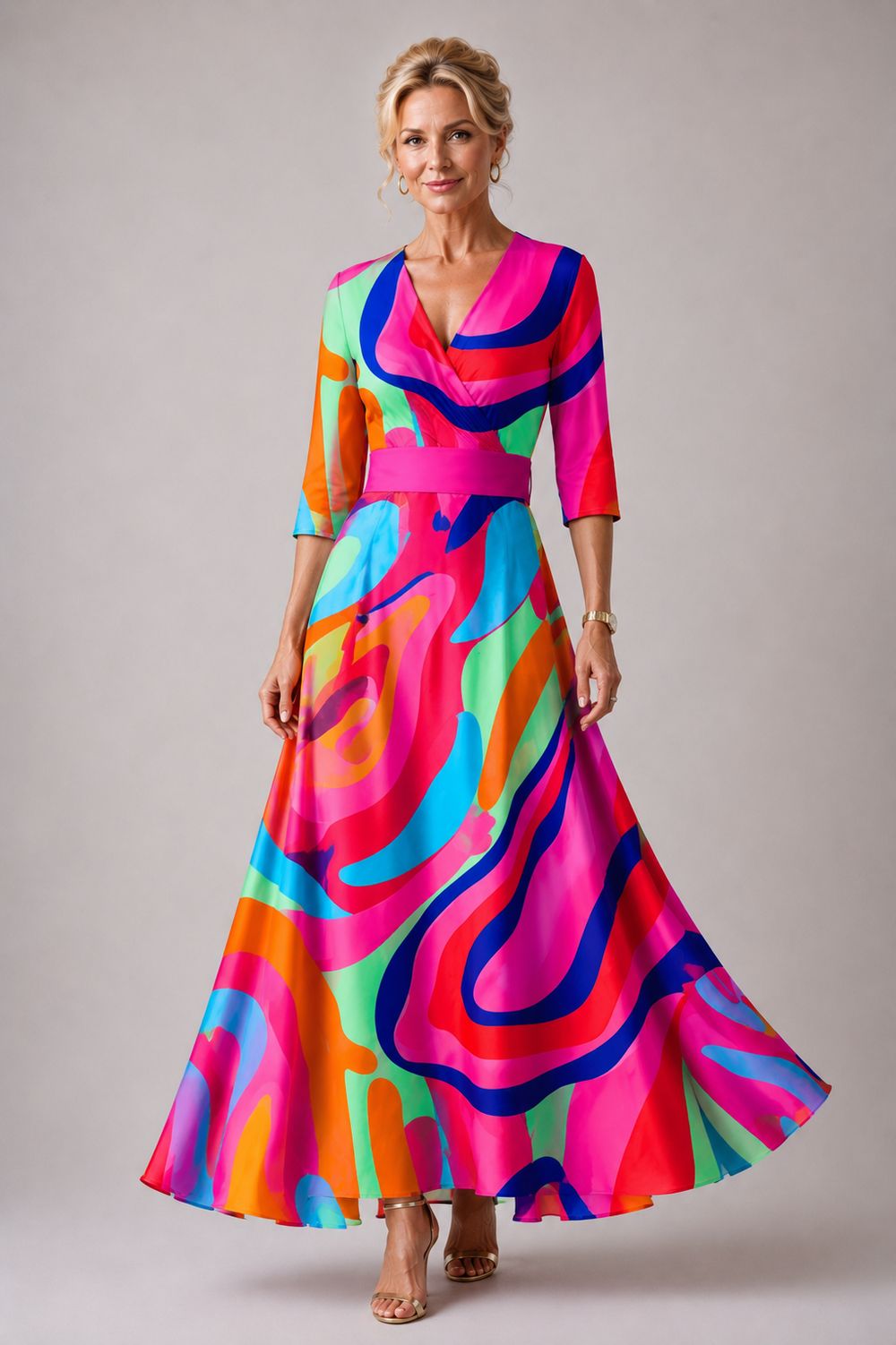 Bárbara - Vestido Confortável para o Dia a Dia com Decote V