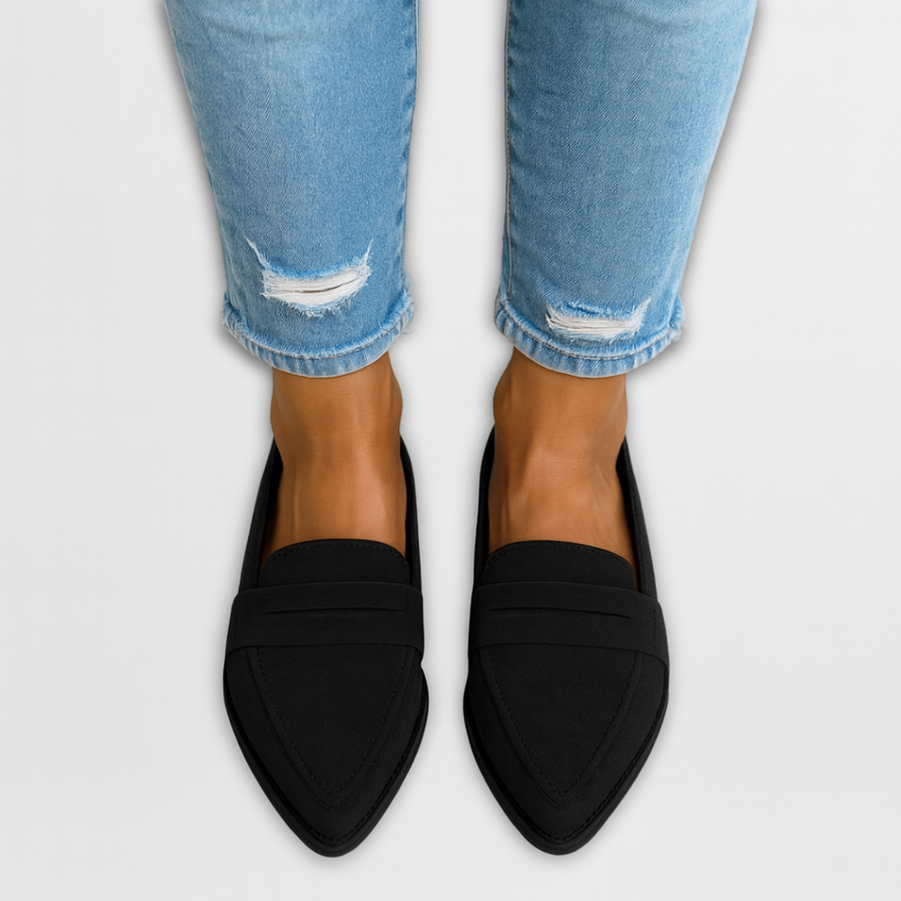 Ivy - Mocassim de Bico Fino com Costura em V