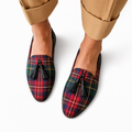 Carys - Mocassim Xadrez de Bico Redondo com Tassel
