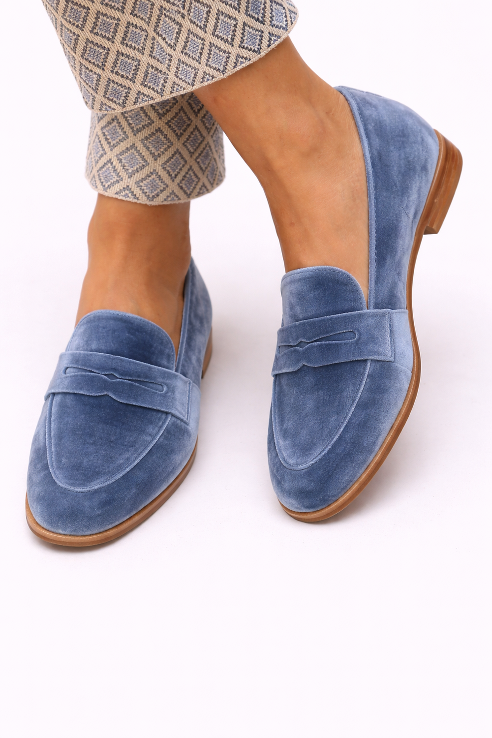 Noemi - Mocassim Penny de Toque Macio com Salto Empilhado