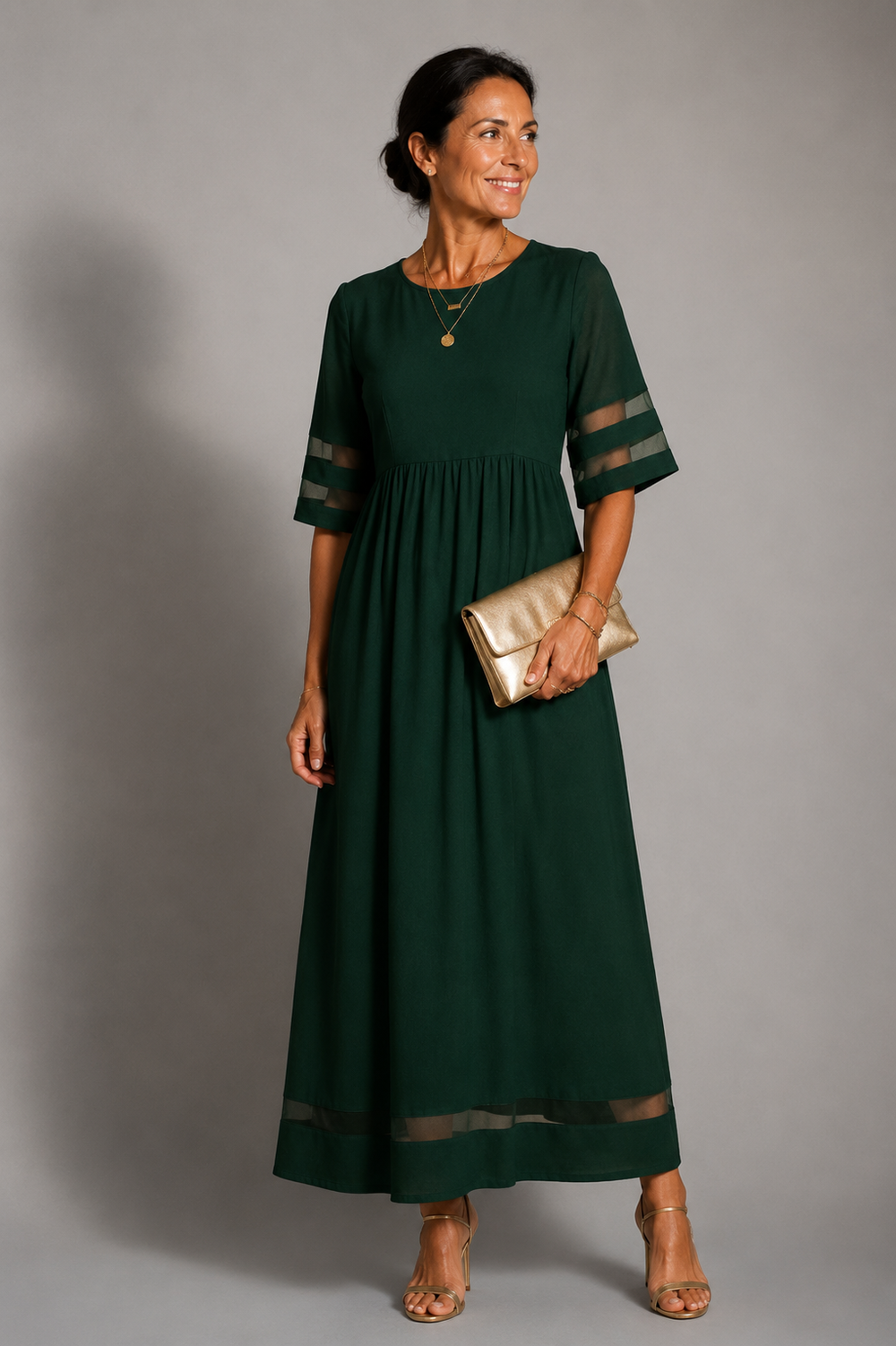Aubrey - Vestido Midi que Disfarça a Barriga
