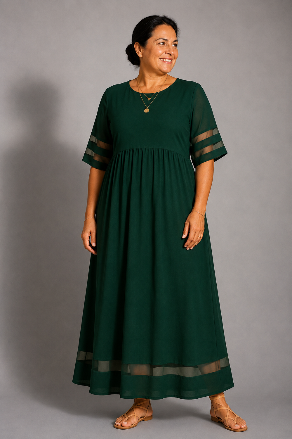 Aubrey - Vestido Midi que Disfarça a Barriga