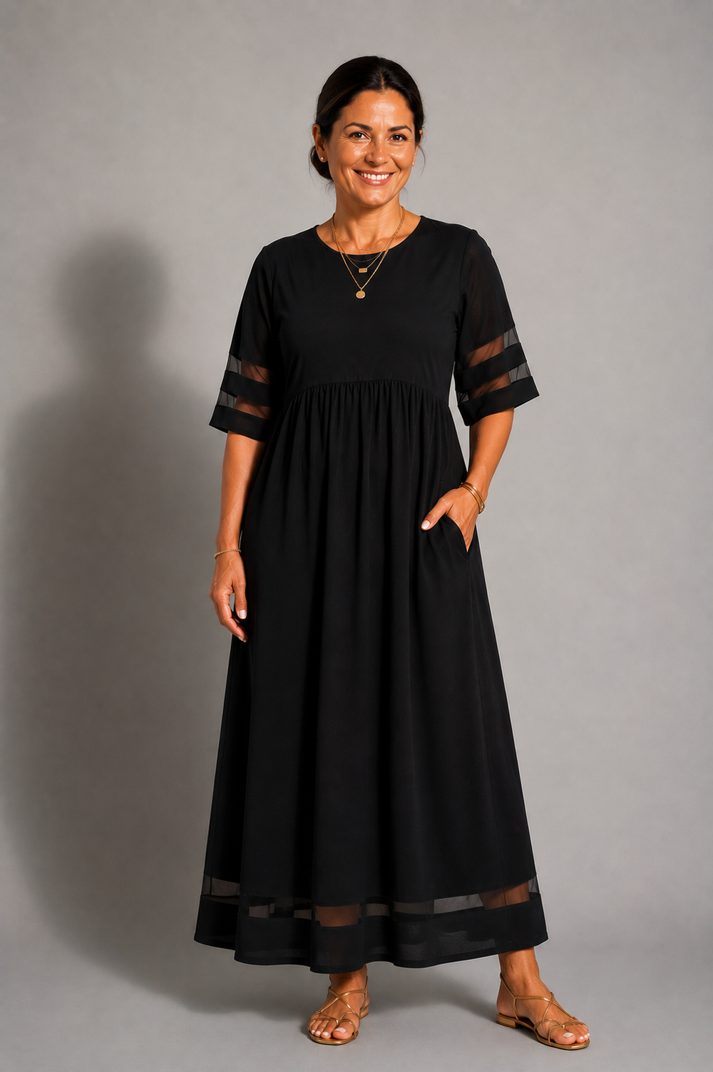 Aubrey - Vestido Midi que Disfarça a Barriga