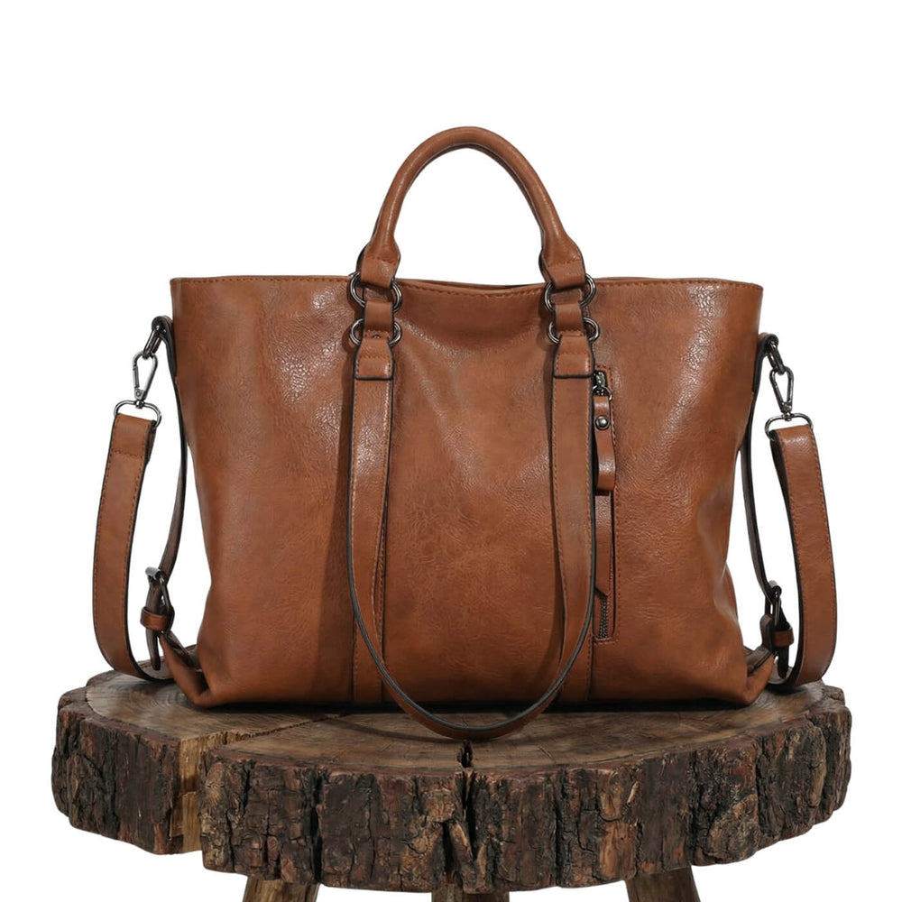 Larissa - Bolsa Tote com Alças Curtas e Argolas