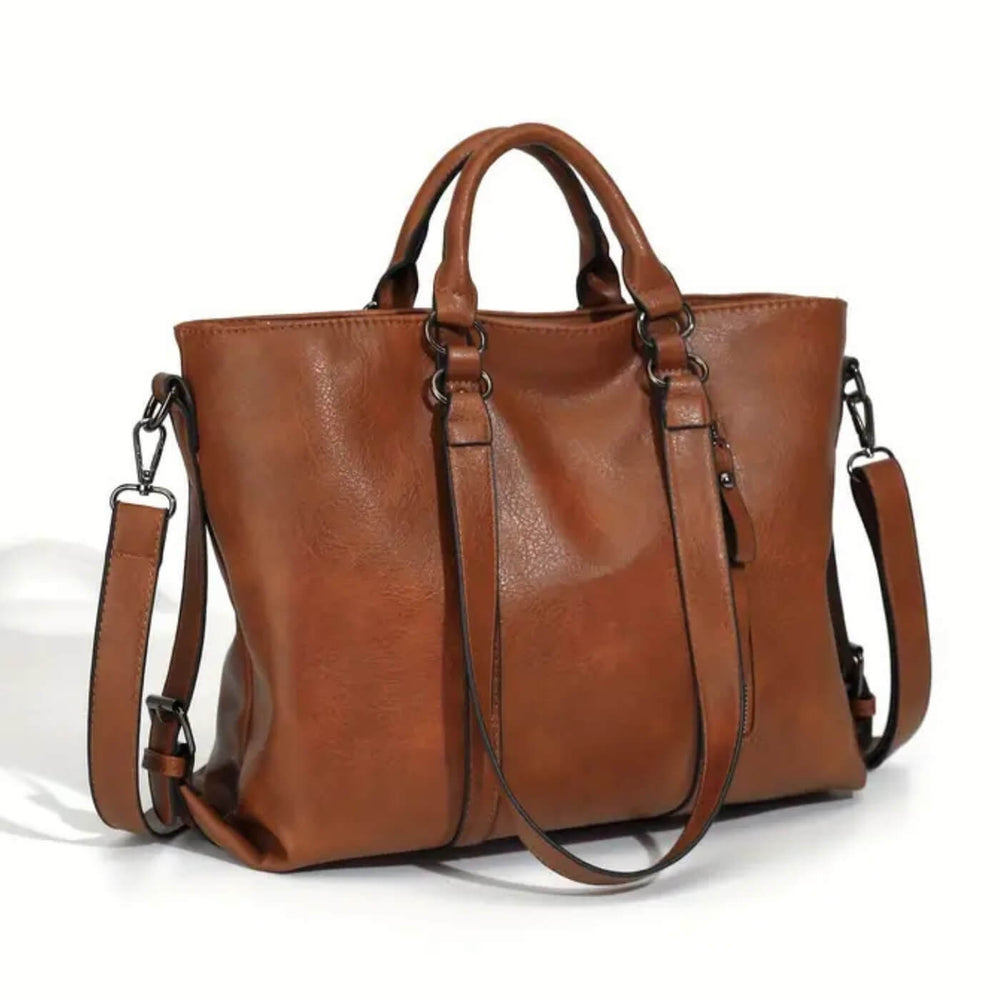 Larissa - Bolsa Tote com Alças Curtas e Argolas