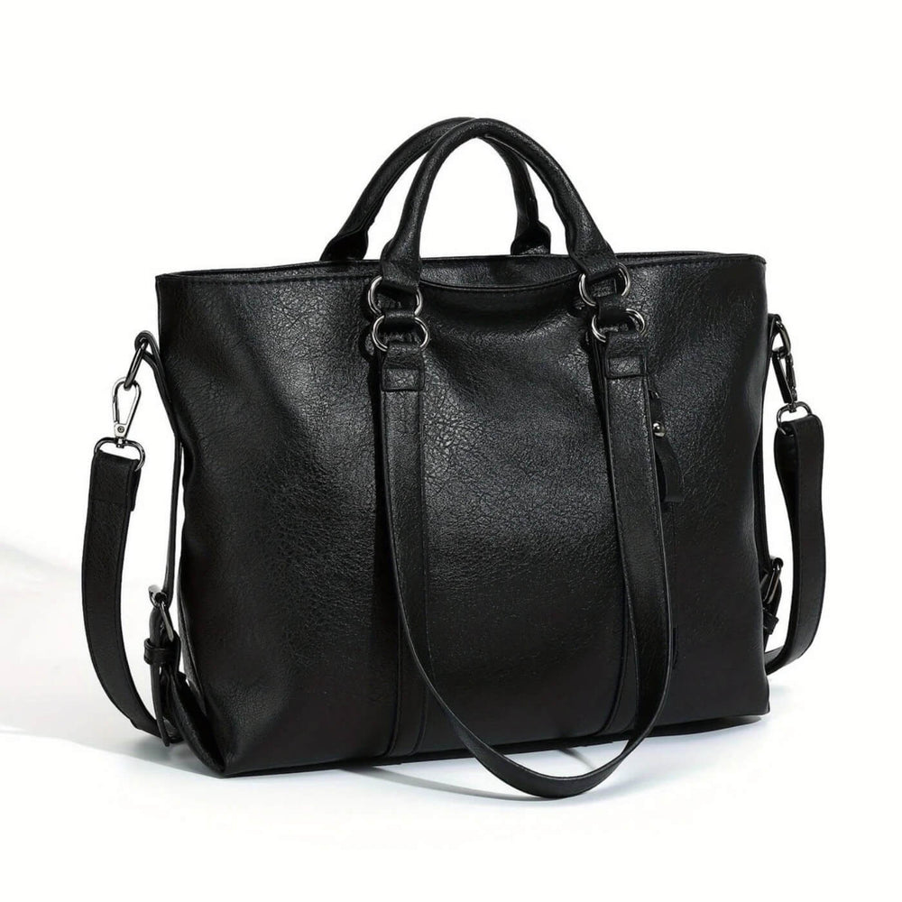 Larissa - Bolsa Tote com Alças Curtas e Argolas