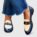 Tilly - Mocassim Envernizado com Gáspea Contrastante