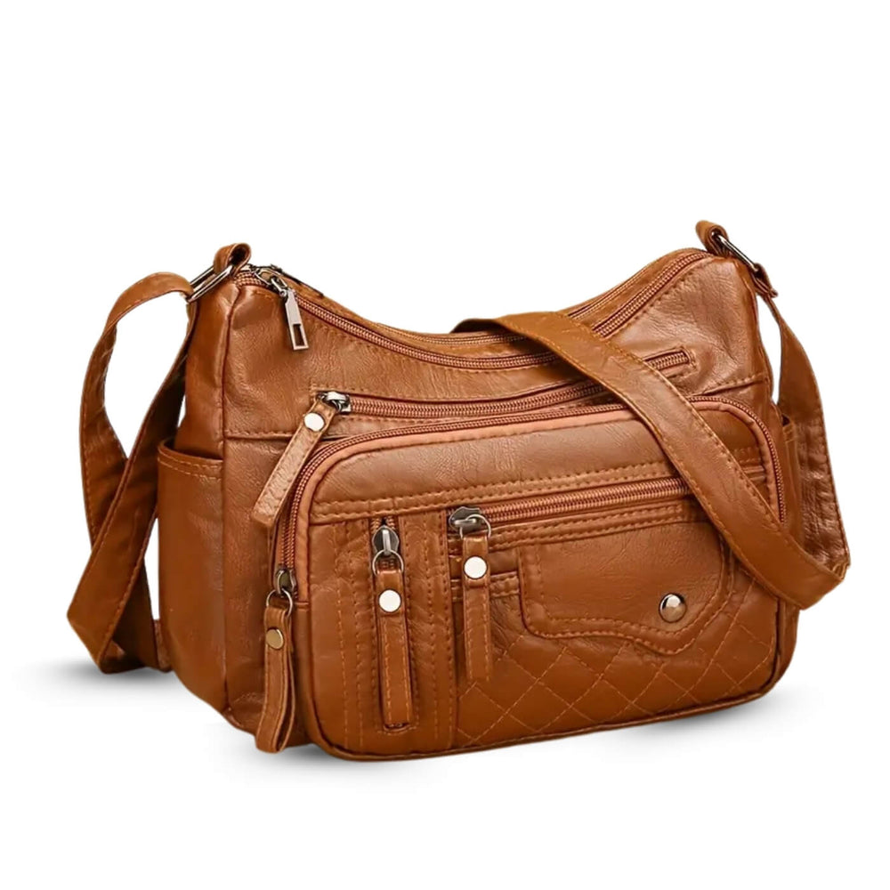 Lara - Bolsa Transversal com Bolsos e Recorte Matelassê