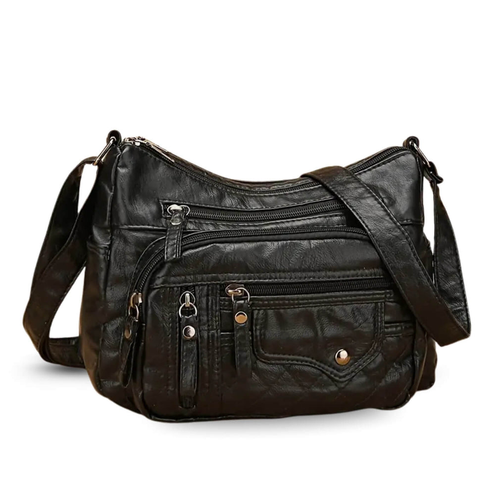 Lara - Bolsa Transversal com Bolsos e Recorte Matelassê