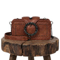 Simone - Clutch com Fivela Redonda e Tachas