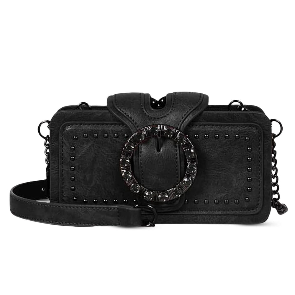 Simone - Clutch com Fivela Redonda e Tachas