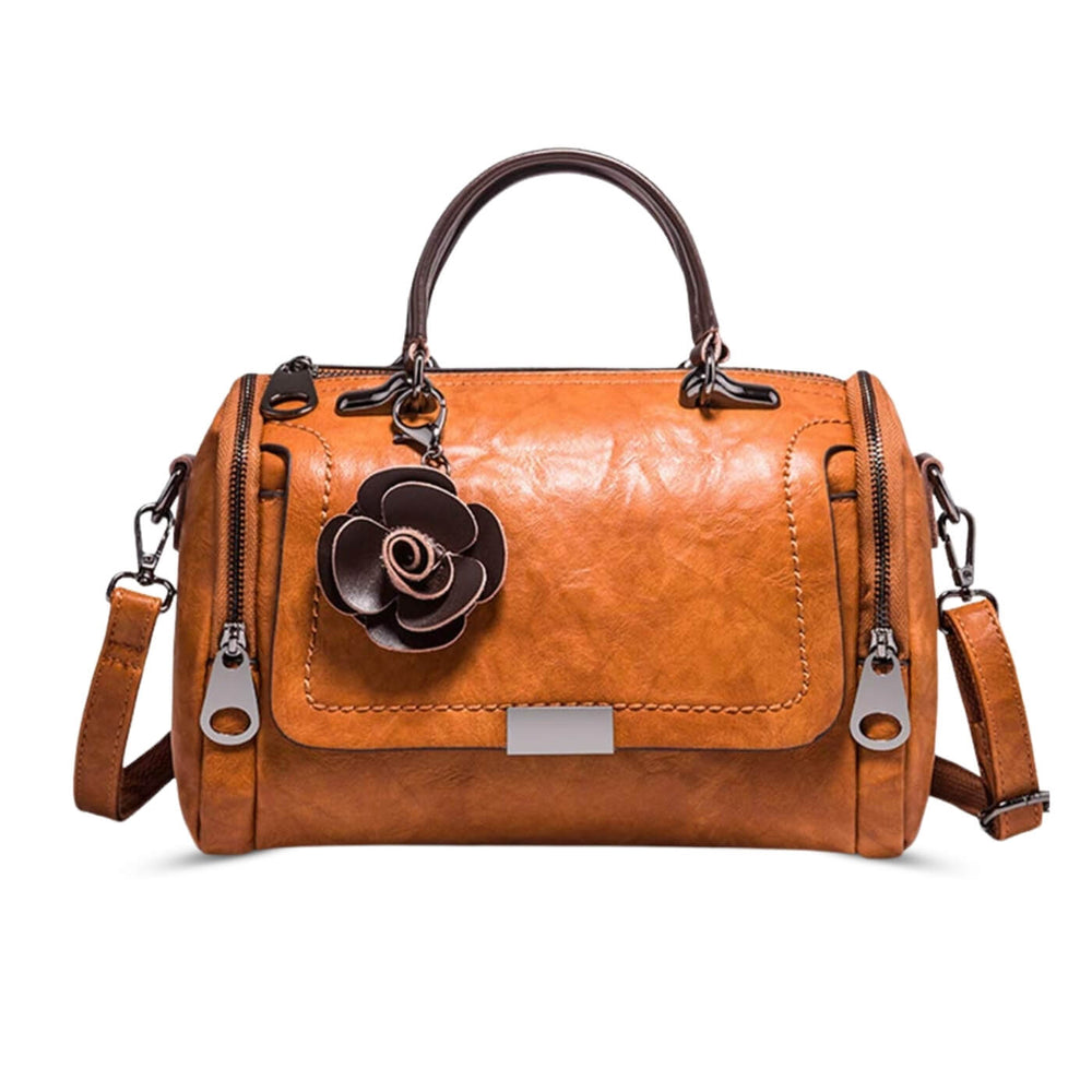 Mirela - Bolsa de Mão com Flor Decorativa