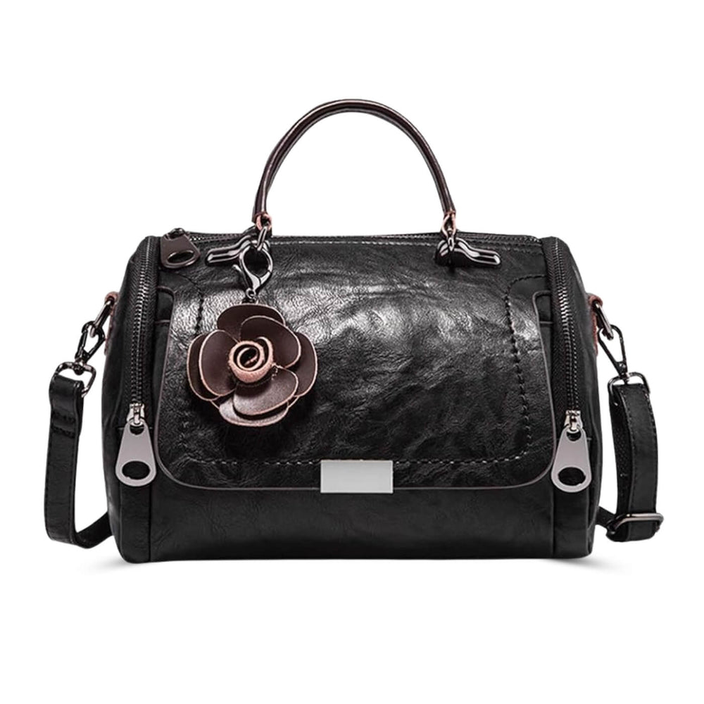 Mirela - Bolsa de Mão com Flor Decorativa
