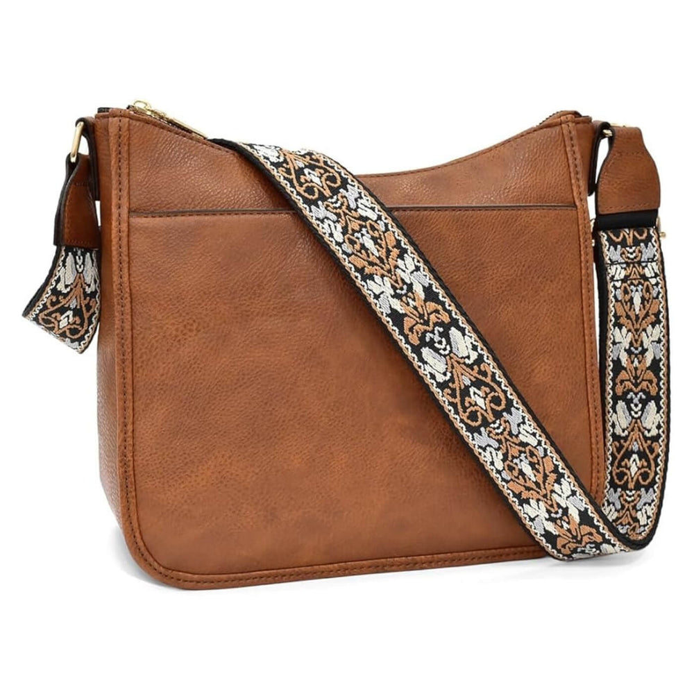Regina - Bolsa de Ombro com Alça Bordada Larga