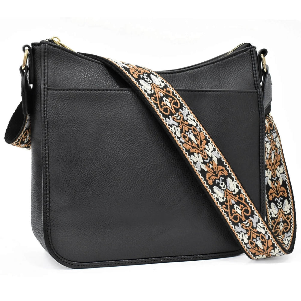 Regina - Bolsa de Ombro com Alça Bordada Larga