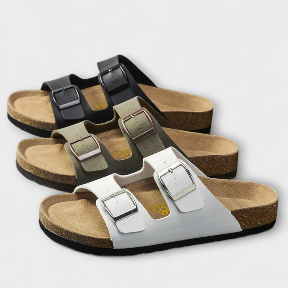 Jazmiel - Chinelo de Duas Tiras com Fivelas e Palmilha Anatômica