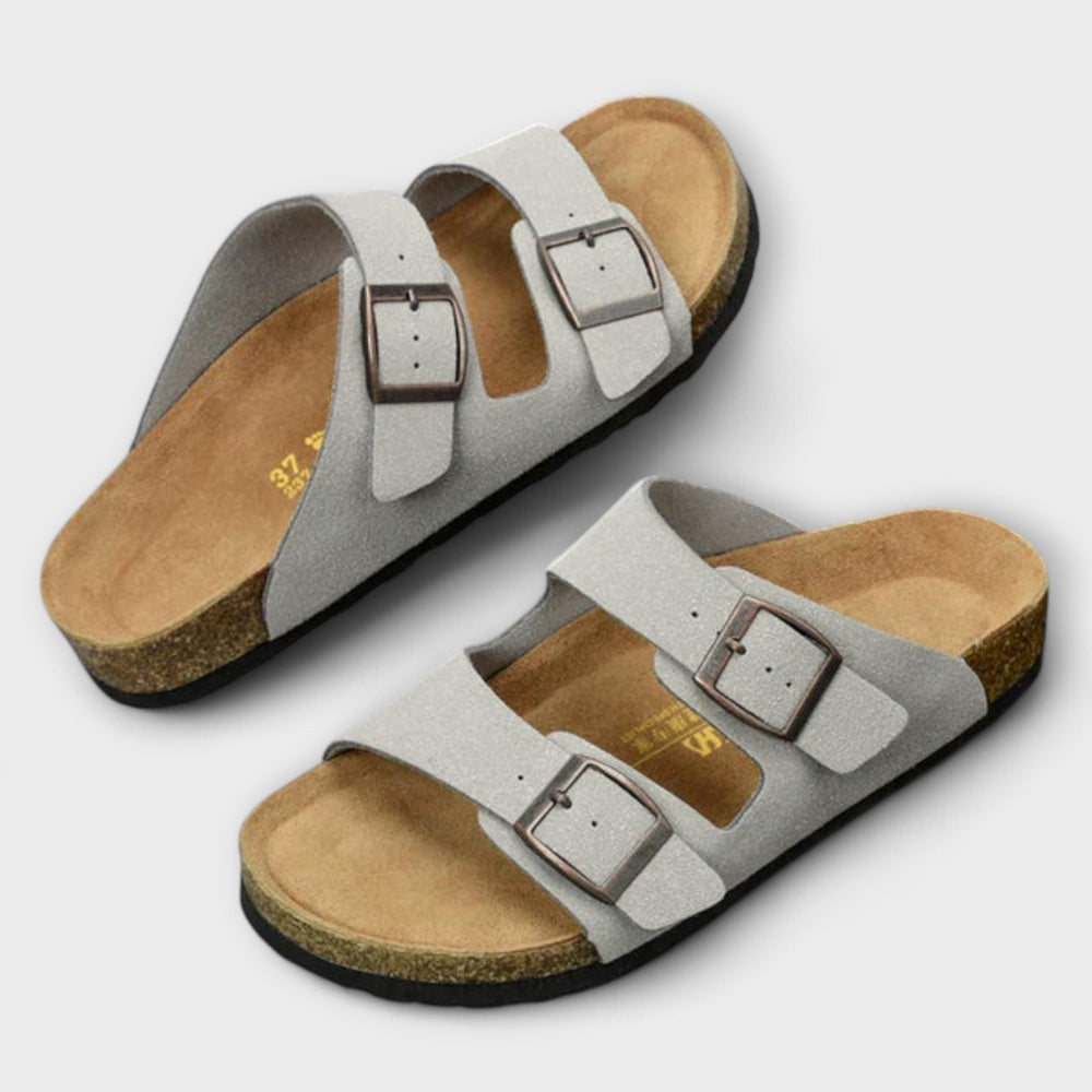 Jazmiel - Chinelo de Duas Tiras com Fivelas e Palmilha Anatômica
