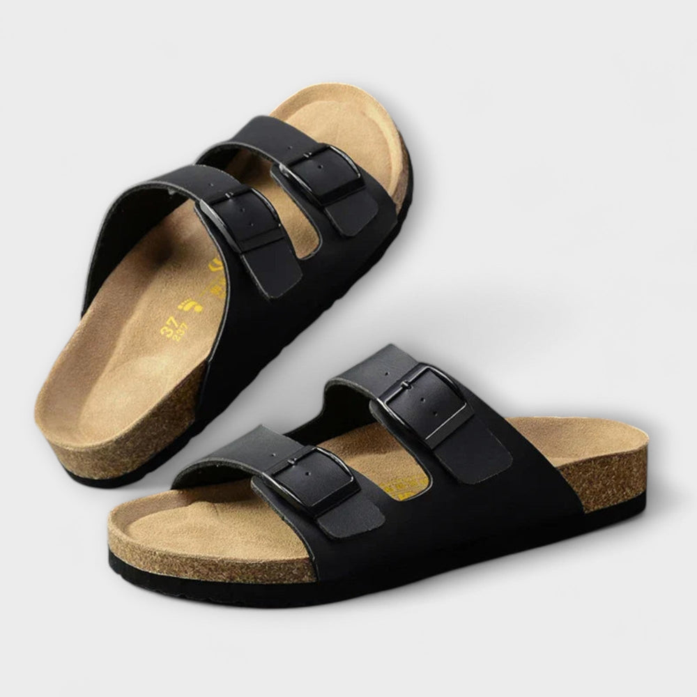 Jazmiel - Chinelo de Duas Tiras com Fivelas e Palmilha Anatômica