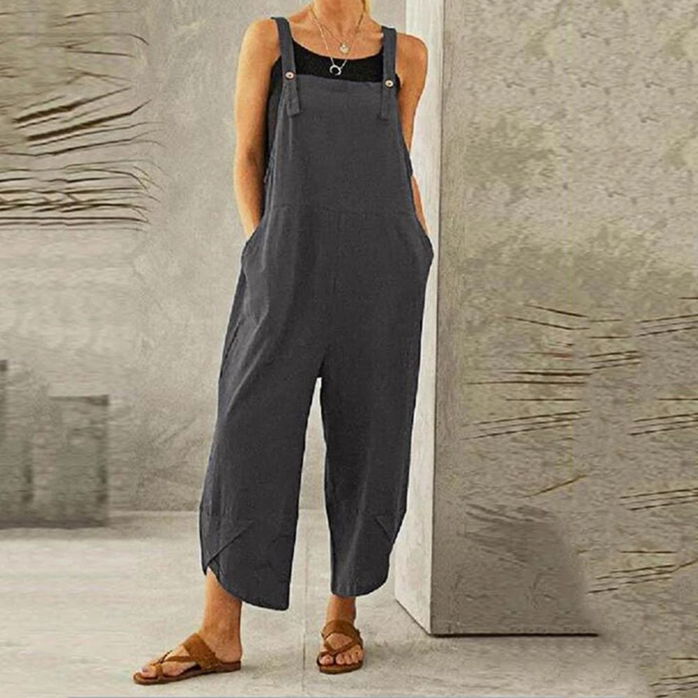 Regilene - Macacão Feminino Sem Manga Pantalona