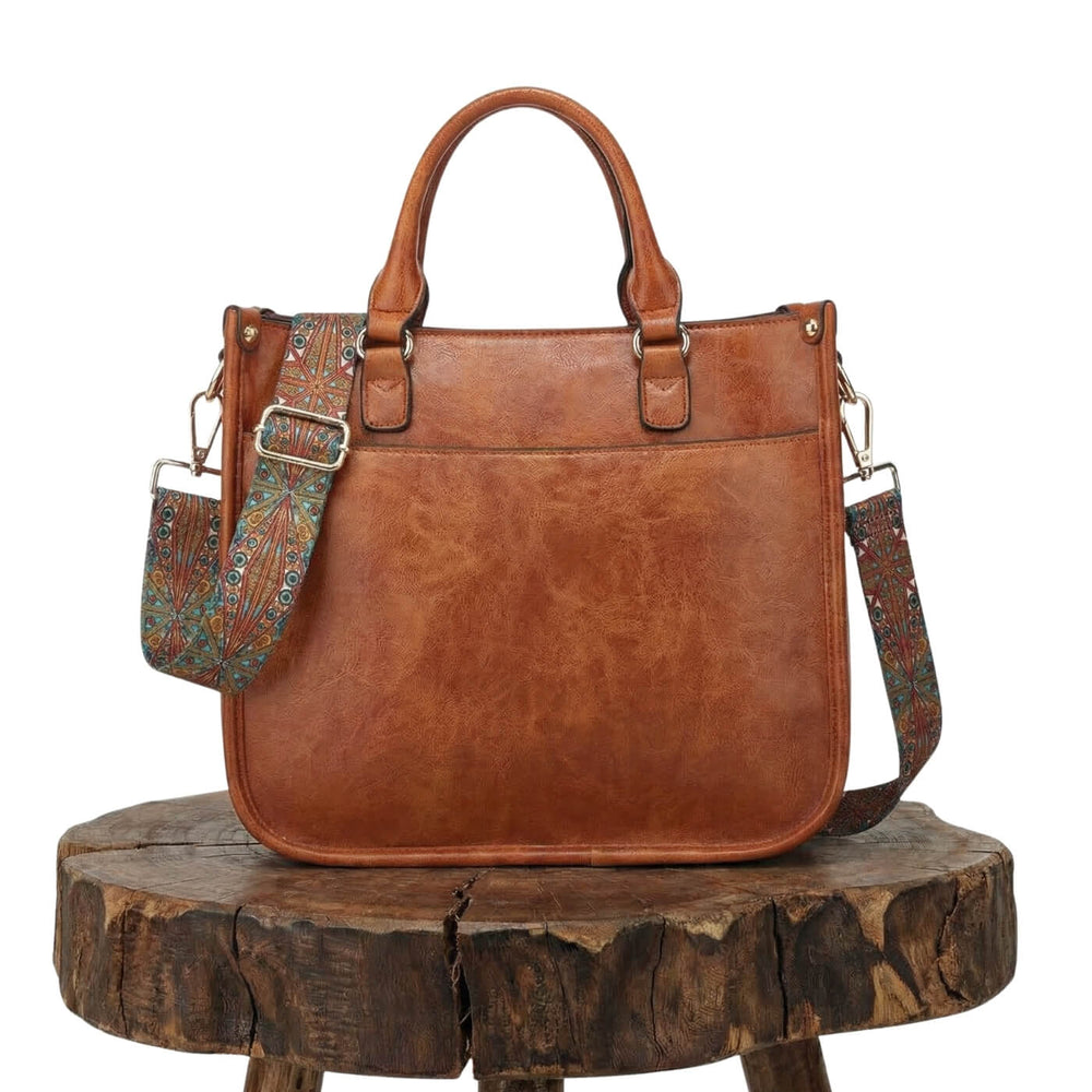 Suzana - Bolsa Tote com Alça Transversal Estampada