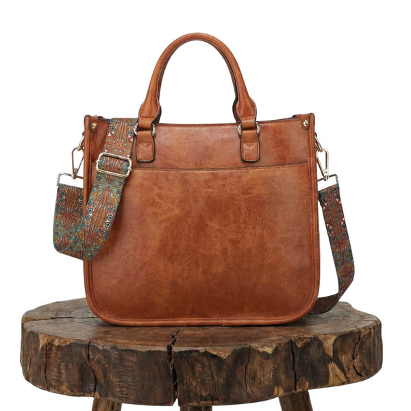 Suzana - Bolsa Tote com Alça Transversal Estampada