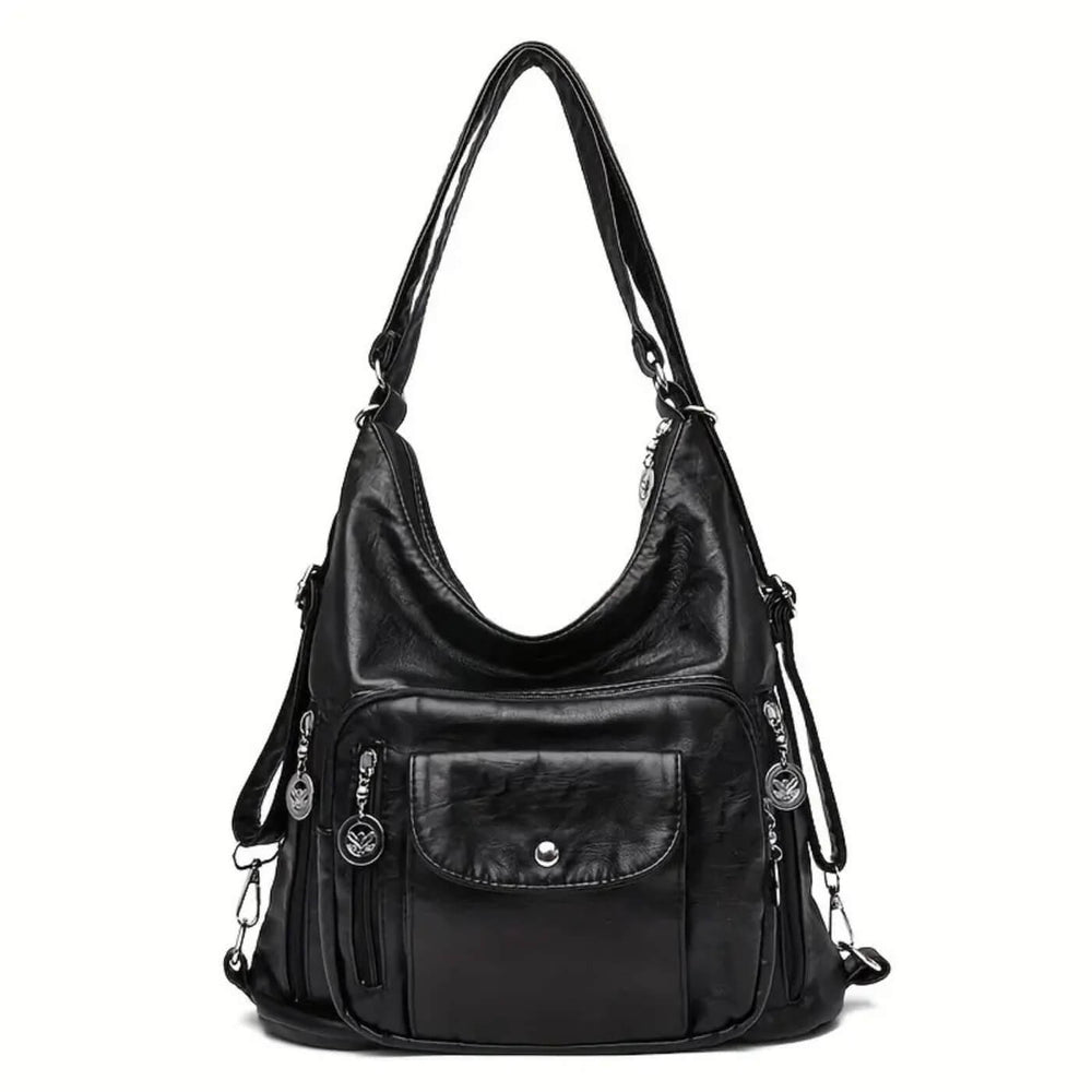 Olívia - Bolsa de Ombro com Bolso de Lapela Frontal