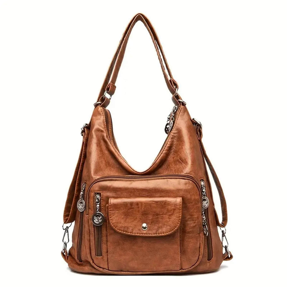 Olívia - Bolsa de Ombro com Bolso de Lapela Frontal
