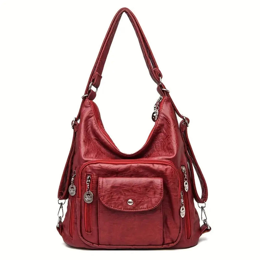 Olívia - Bolsa de Ombro com Bolso de Lapela Frontal