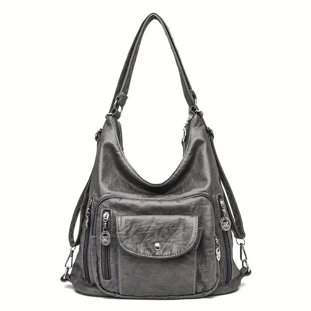 Olívia - Bolsa de Ombro com Bolso de Lapela Frontal
