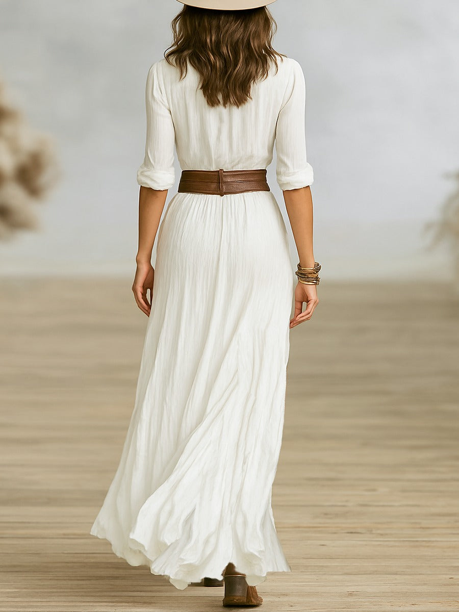 Waldirene - Vestido Midi Plissado