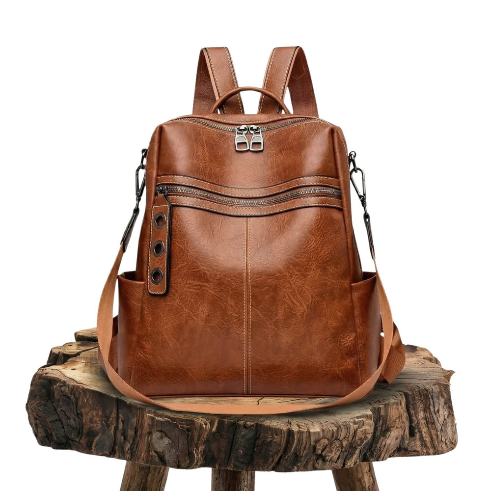 Lúcia - Mochila com Bolso Frontal de Zíper