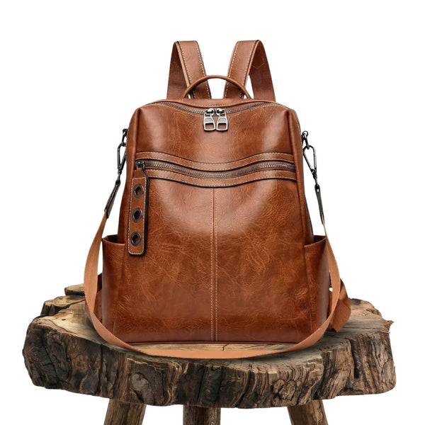 Lúcia - Mochila com Bolso Frontal de Zíper