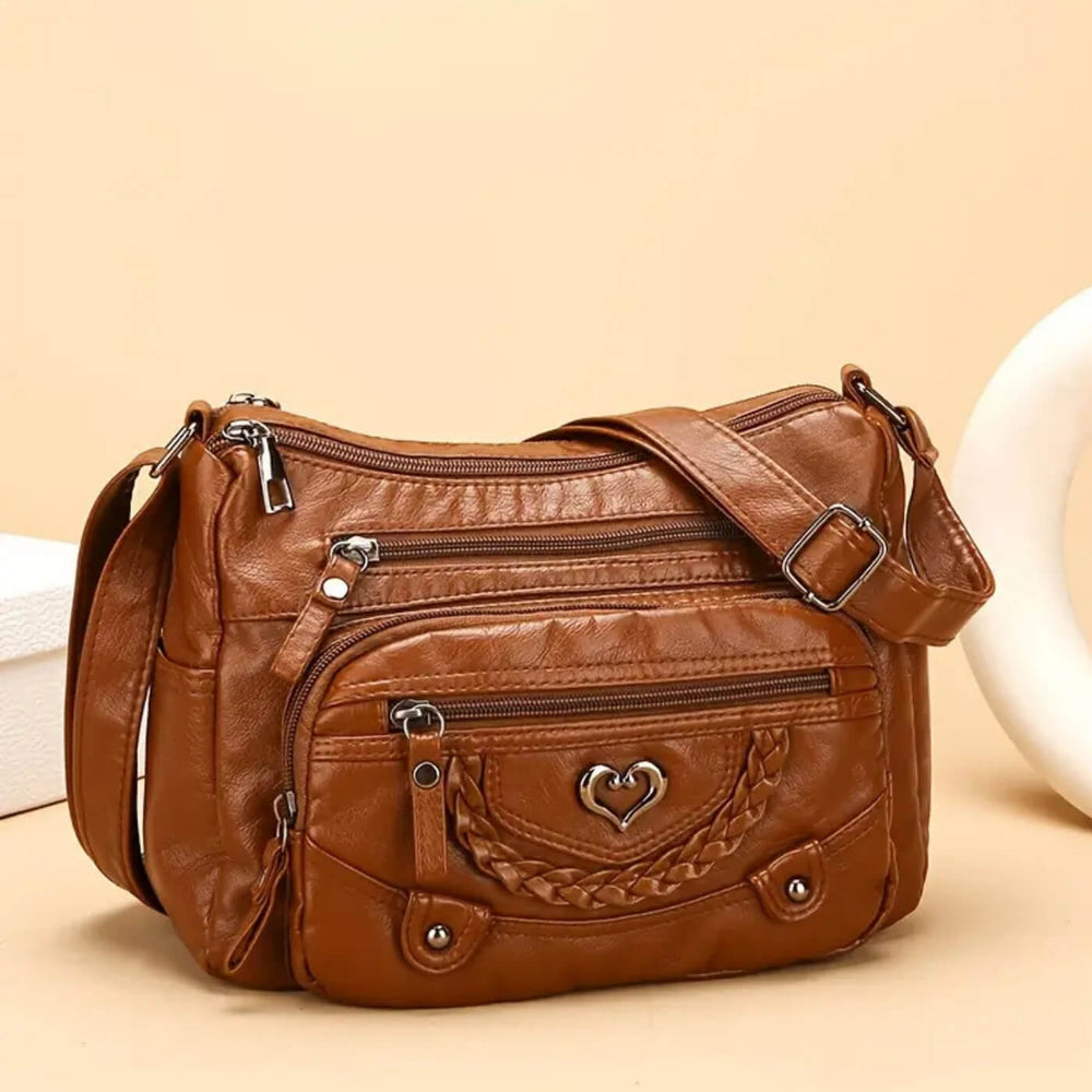 Manuela - Bolsa Transversal com Trança e Coração