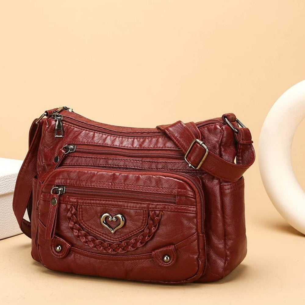 Manuela - Bolsa Transversal com Trança e Coração