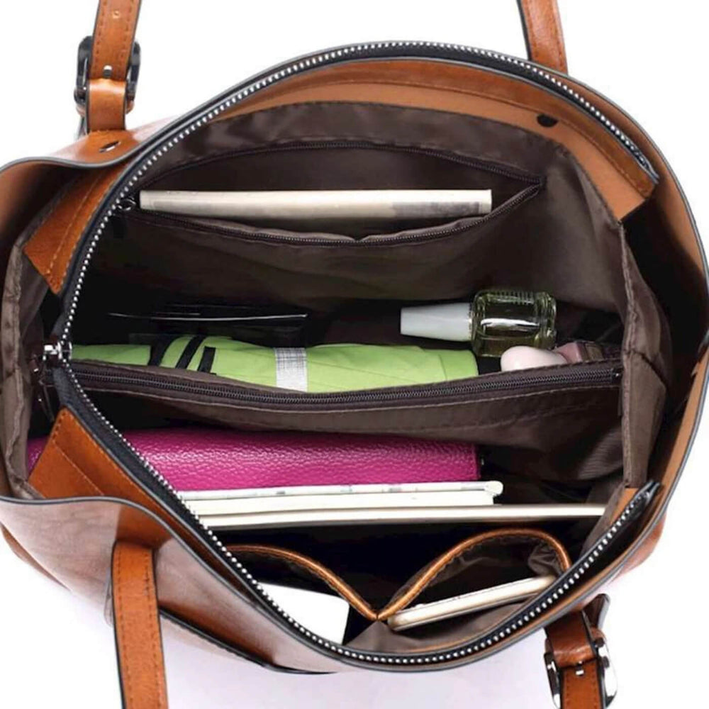 Jaqueline - Bolsa Tote com Bolso Frontal e Alça Longa