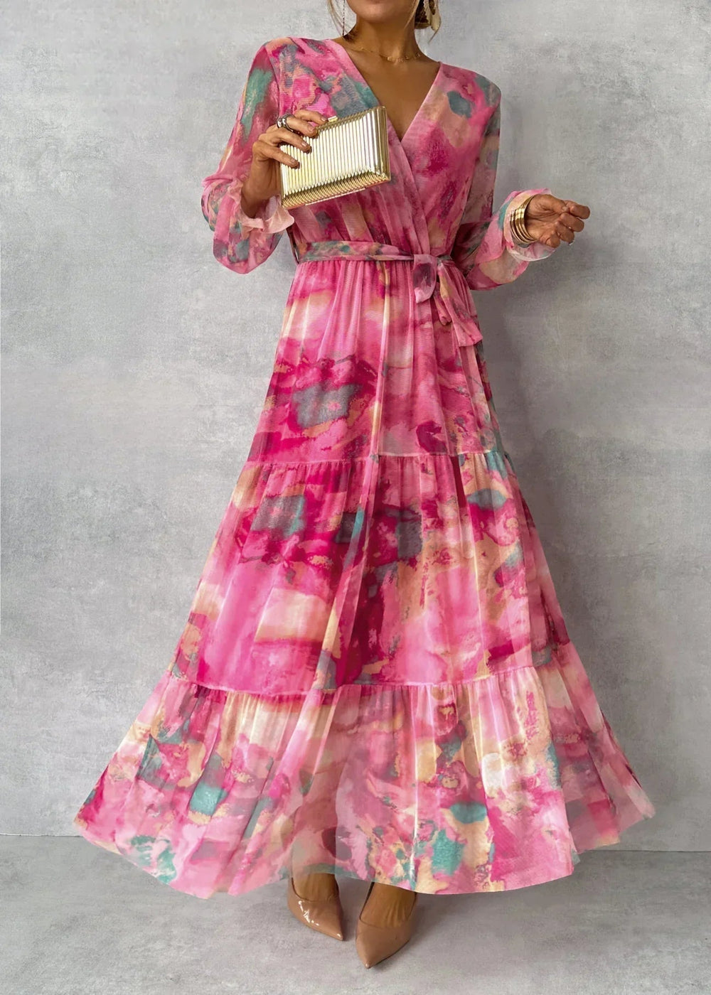 Fernanda - Vestido Envelope com Estampa Floral