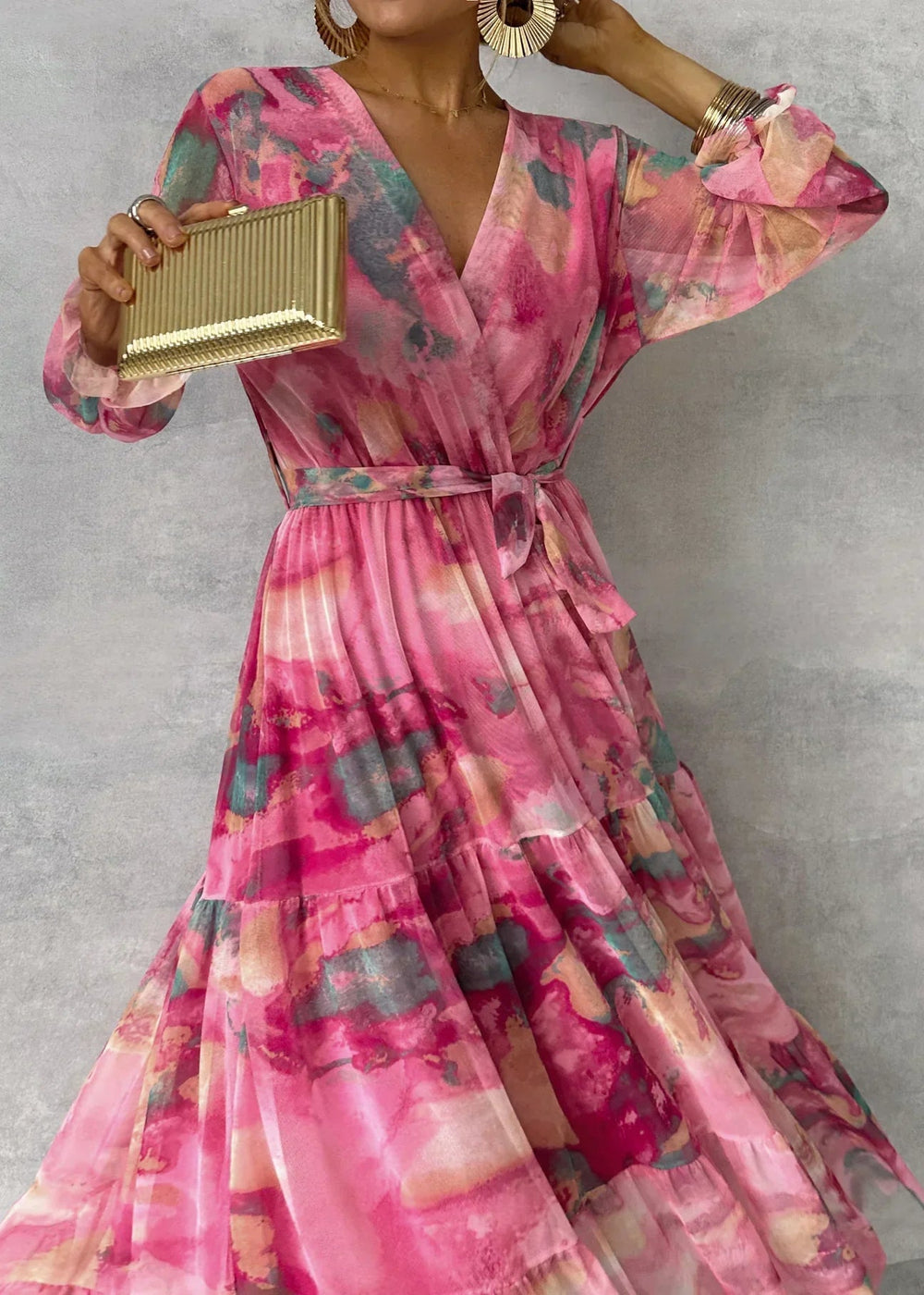 Fernanda - Vestido Envelope com Estampa Floral