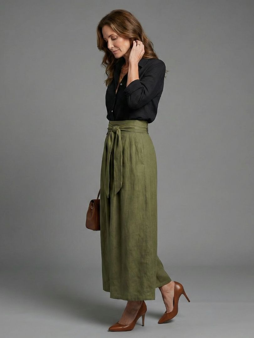 Vera - Conjunto Blusa e Saia Midi