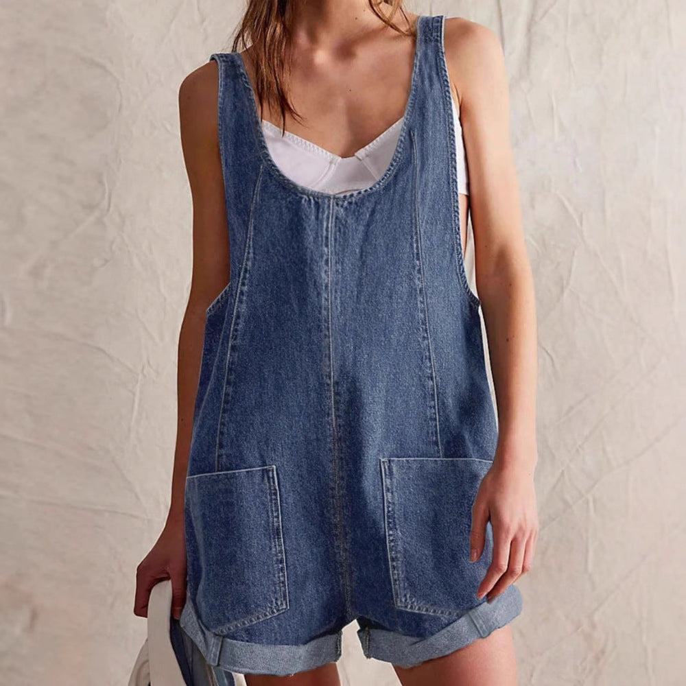 Gorete - Jardineira Jeans Feminina