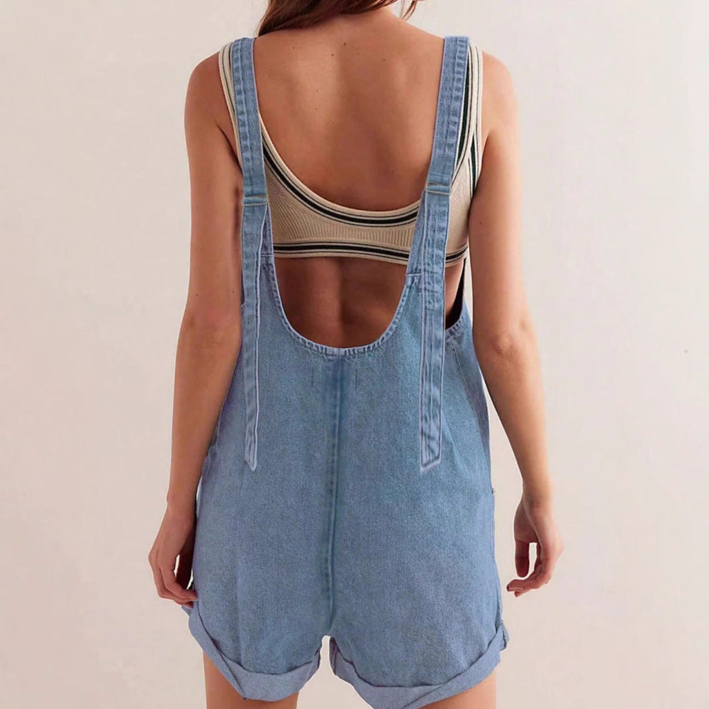 Gorete - Jardineira Jeans Feminina