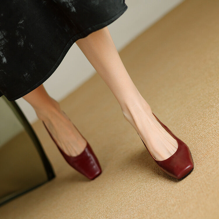 Ersa - Slingback de Bico Quadrado com Salto Baixo