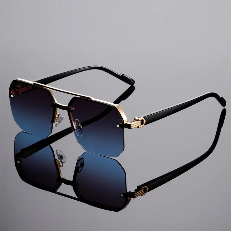 Marta N - Óculos de Sol Feminino Oversized Degradê