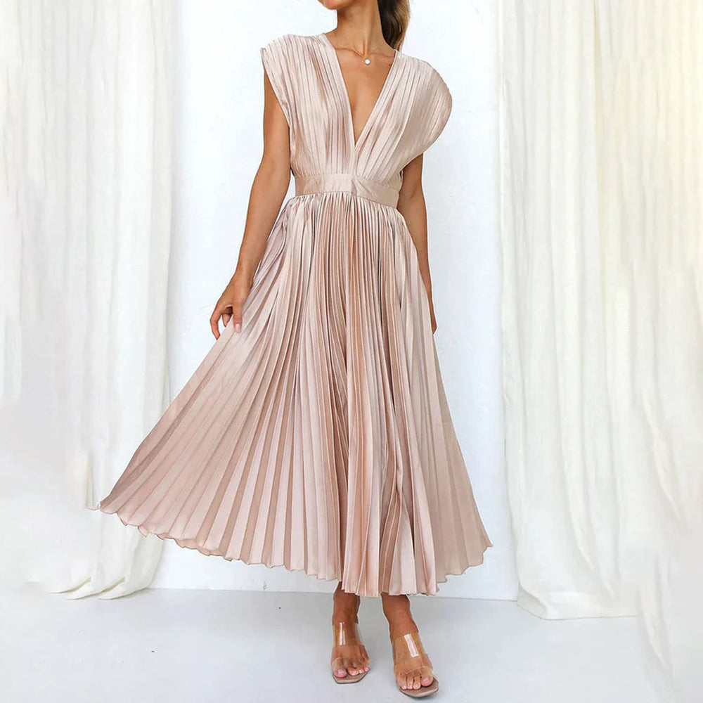Giselle - Vestido Midi Plissado Atemporal