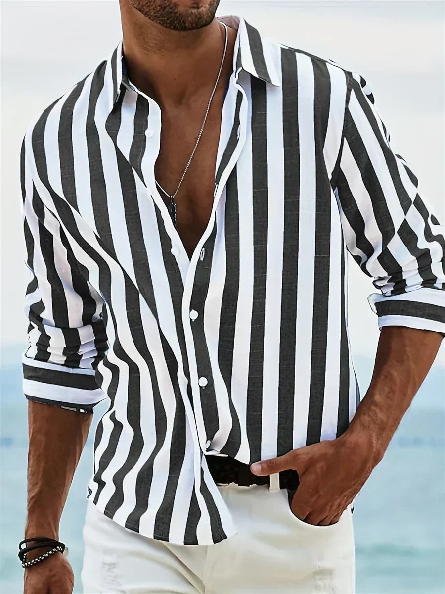 Juvêncio - Camisa Masculina Listrada
