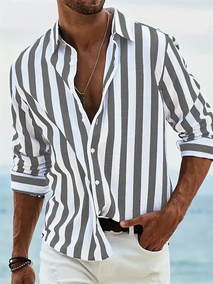 Juvêncio - Camisa Masculina Listrada
