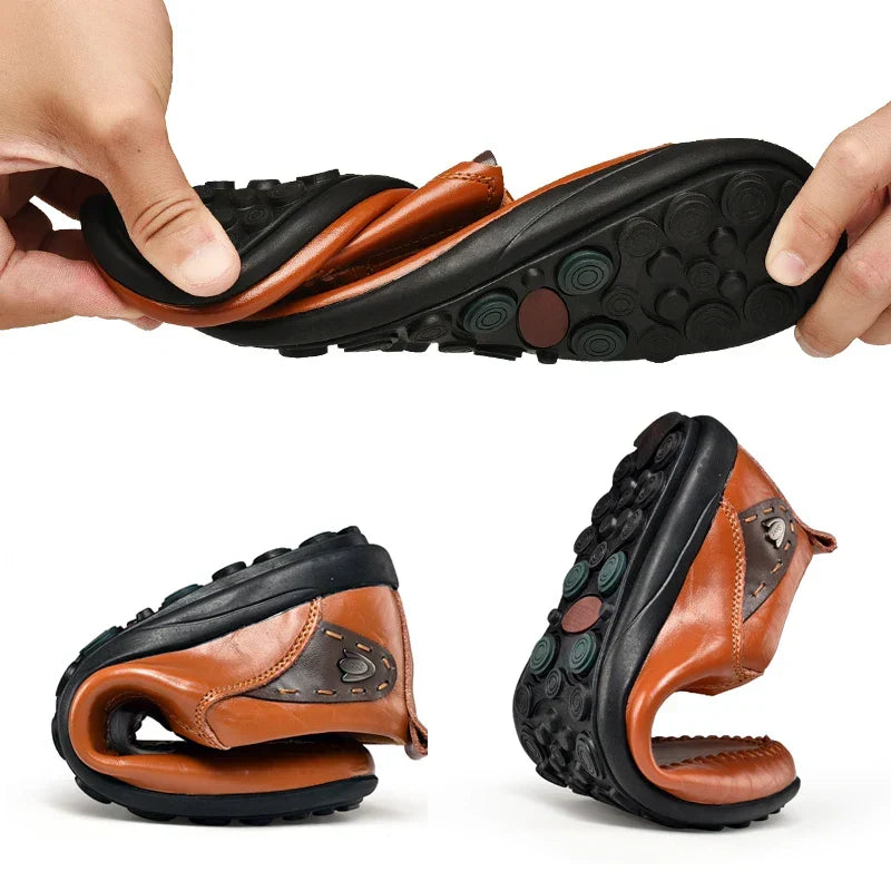 Vergílio - Mocassim Masculino Casual de Couro