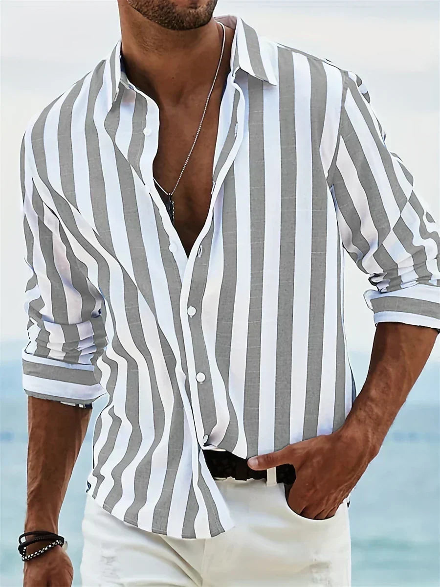 Juvêncio - Camisa Masculina Listrada