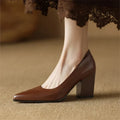 Zella - Scarpin de Bico Fino com Salto Grosso