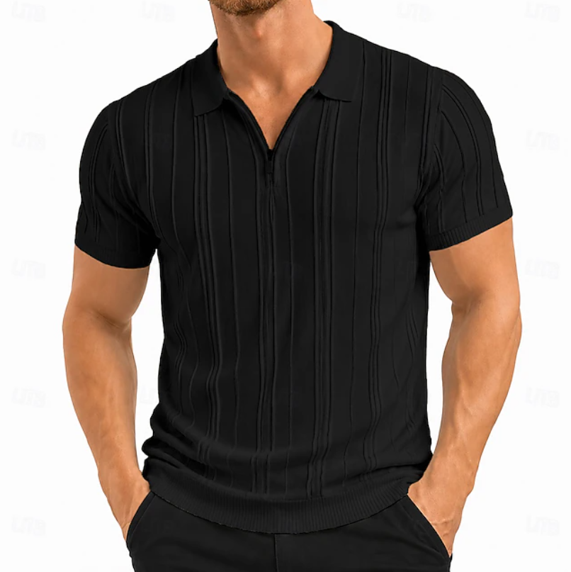 Ciríaco - Camisa Polo Masculina Texturizada Slim