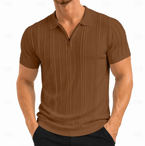 Ciríaco - Camisa Polo Masculina Texturizada Slim